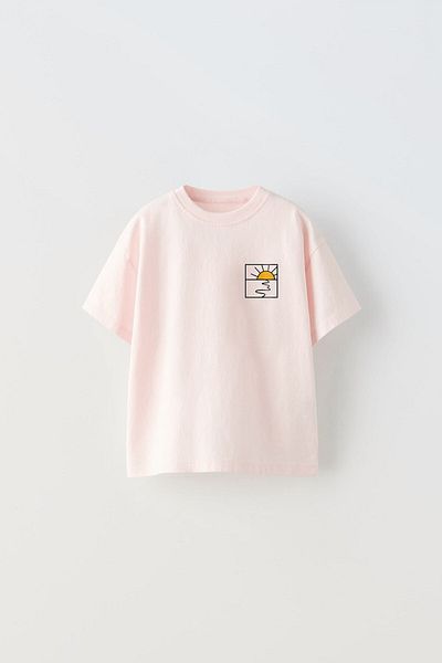 The Champ Clothing Pink California Lettered Sea Breeze Sun Design Children's T-shirt