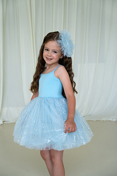 Mini Celebrities Mavi Parıltılı Tütü Elbise