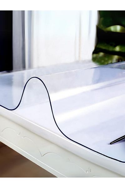 vexillum Transparent Table Cover Protector 1.2mm Thick Oval Corner Odorless Plastic Table Cloth Pvc Tablecloth