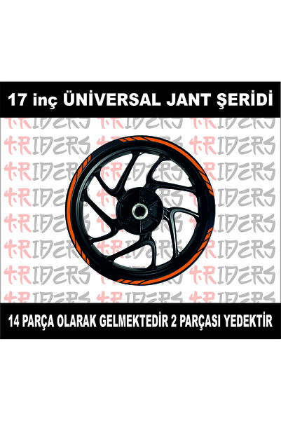 TRİDERS 17 inç Jant Şeridi Üniversal  TURUNCU