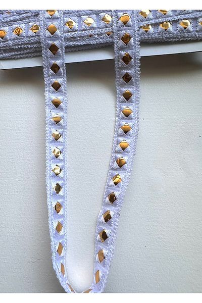ODDA TASARIM ATÖLYESİ Decorative White Strip - Mirror Detailed