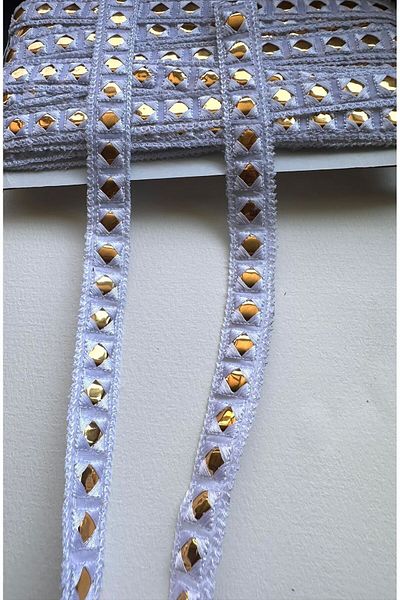 ODDA TASARIM ATÖLYESİ Decorative White Strip - Mirror Detailed