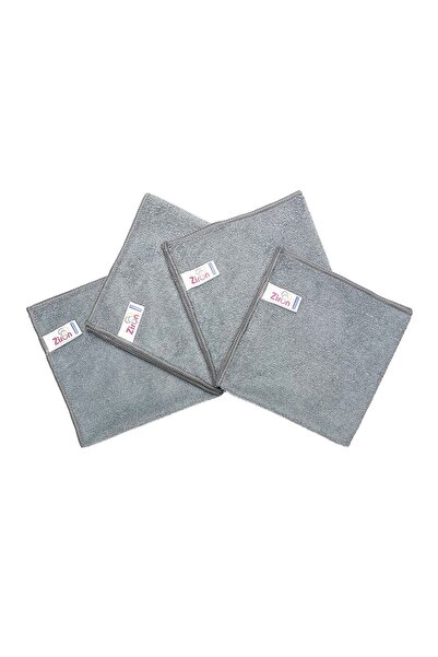 Ziron Lavetă de curățare cu textura groasă din microfibră, gri 40x40, pachet ...