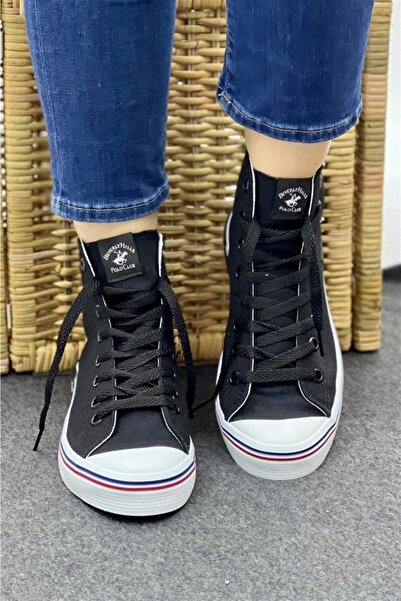 Beverly Hills Polo Club Keten Siyah Bilekli Spor Ayakkabı 10141 Bilekli Siyah