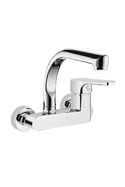 Şahinler Pirinç Kaliteli Çift Su Girişli Paslanmaz Ters Aplike Lavabo Bataryası