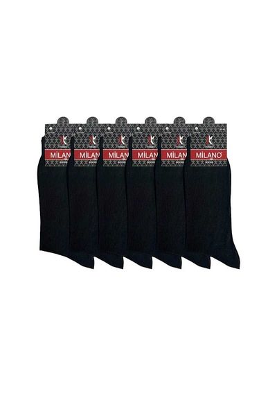 Gezen Çorap Мъжки памучни обикновени черни чорапи - 6 чифта, меки и супер икономични, дълги без шарки