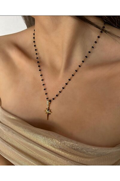 şira sirius Kadın Zirkon Taşlı Kutup Yıldızı Kristal Boncuklu Trend Kolye