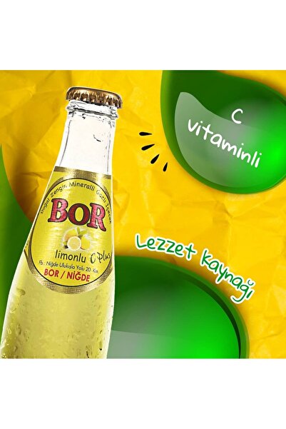Bor Limonlu Gazoz 200 ml 6 Adet