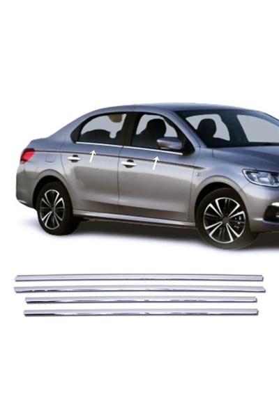 Genel Markalar Citroen C Elysee Krom Cam Çıtası 2012 Üzeri 4 Prç