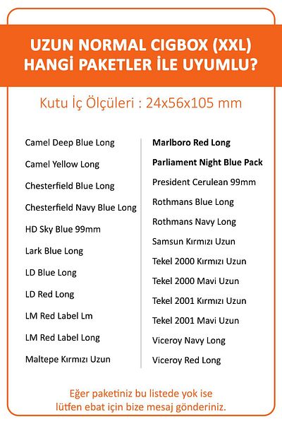 CIGBOXTR Long Cigarette Case Leather - (XXL) Long Regular Package - Aluminum Case - Magnet - Cigarette Box