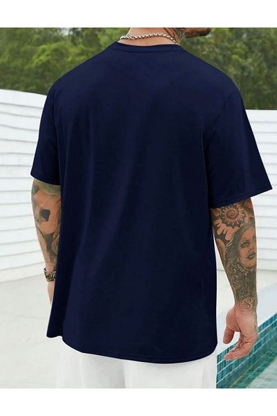 BYMEER Μπλουζάκι με στάμπα Navy Blue Nasa Crew Neck Oversize