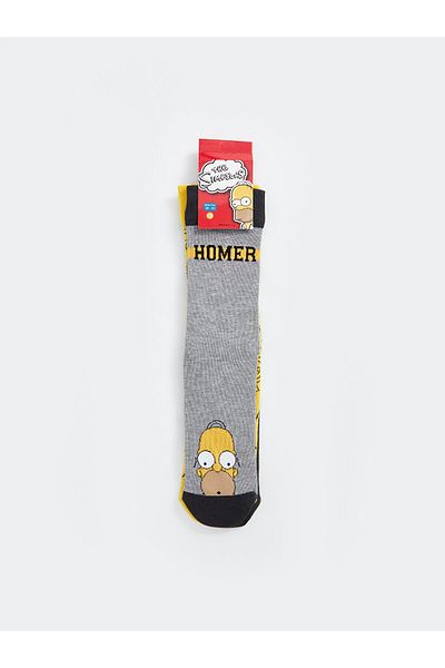 LC Waikiki LCW The Simpsons 3-częściowy męski zestaw skarpetek - nadruk