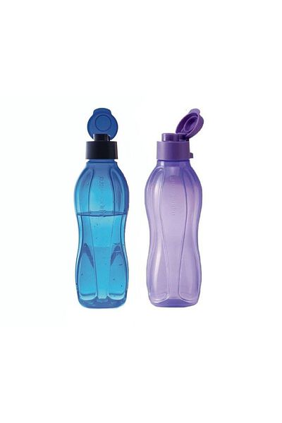 Tupperware Eco Bottle 750 ml - Blue and Lilac 2 Pack