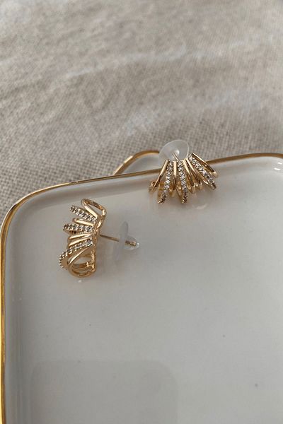 the canelif accessories Multiple Earrings Set Without Rhinestones and Rhinestones