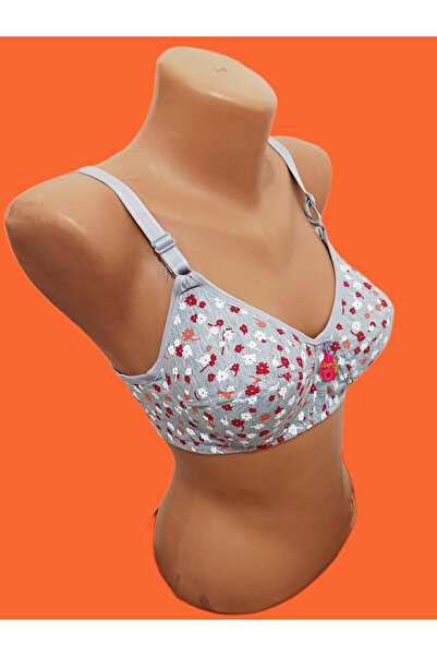 Liza Colorful Patterned Women's Combed Cotton Bra - Unassisted and Stitched