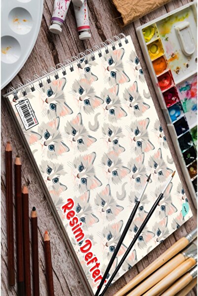 kutuTR Luxury 25x35 Painting Book - Wooden Cover, 110 gr, 30 Sheets RD001