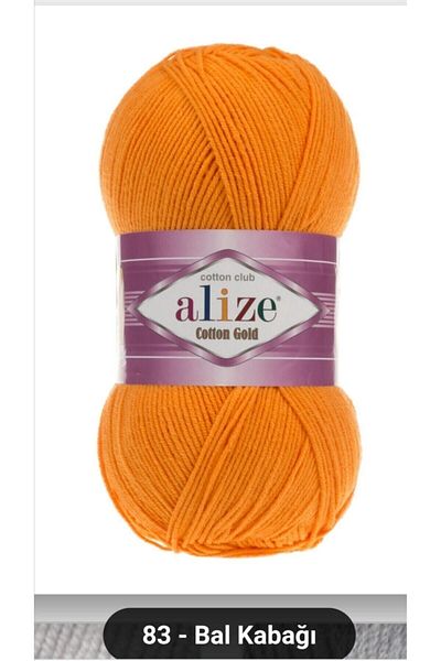 Alize Ață de bumbac auriu Amigurumi Ață de tricotat manual Ață de tricotat Ață de tricotat 100 Gr-Cod de culoare-83-Dovleac-