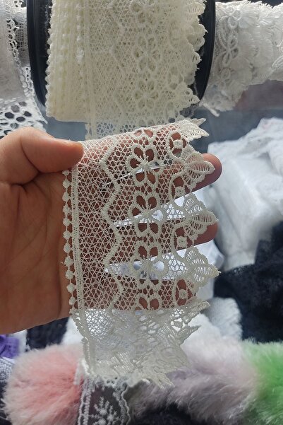 DUAYEN Güpür Dantel Klasik Krem Renk Bahar Desen 1 Metre