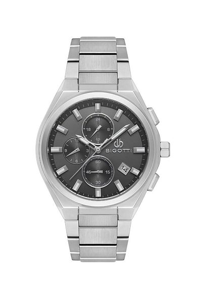 Bigotti Bg.1.10574-2 Steel Plated Functions Active Metallic Men Wrist Watch