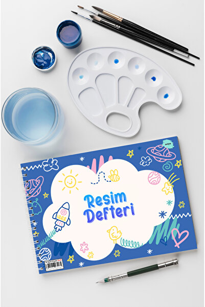 kutuTR Luxury 25x35 Wooden Covered Painting Book - 110 gr, 30 Sheets RD007