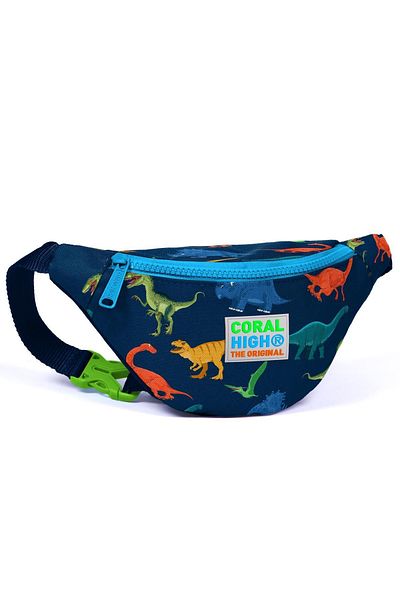 Coral High Geantă de școală din 5 piese cu model de dinozaur albastru bleumarin - 5SET23115