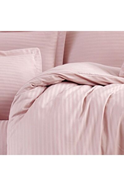 In House Kufic | 3 Pieces Striped Comforter Set - King - 260x240 cm - Pink