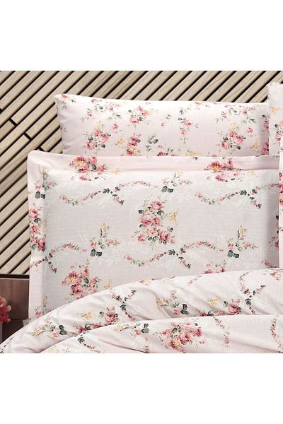 In House Buno Star | 8 Pieces Ranforce Cotton Comforter Set from In House - King - 260x240 cm - Pink