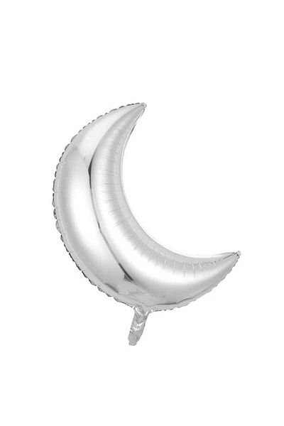 aşkın concept 45 CM Silver Colored Crescent Foil Balloon - MOON Shaped
