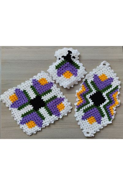 WIB TASARIM HAND KNITTED TULIP 3-PIECE LIFE SET