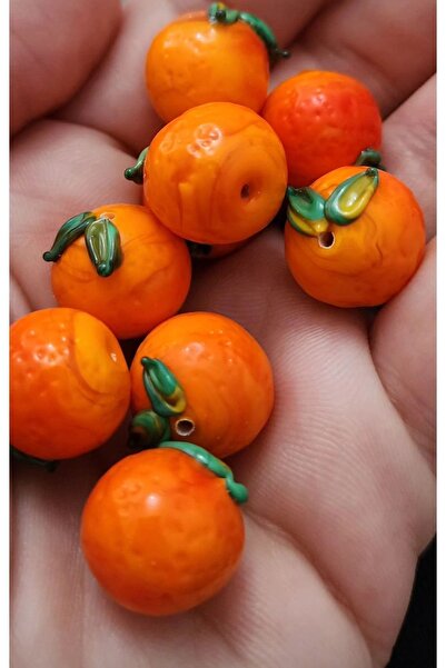 kırıkboncuk El Yapımı Murano Cam Portakal Figür 1 Adet