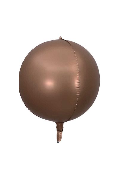 aşkın concept 22 Inch Retro Globe Foil Balloon - Chocolate and Coffee Color 4D