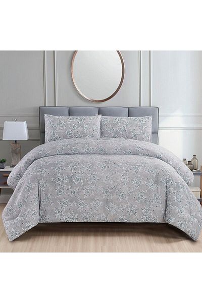 In House Carmelo | 4 Pieces Summer Comforter Set - King - 260x240 cm - Light Blue