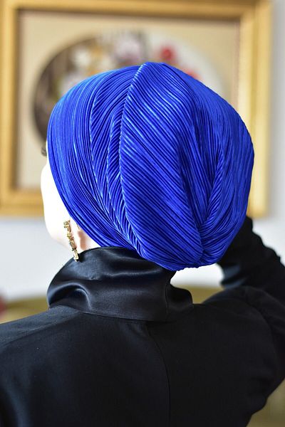 ARTİZİA pleated fabric stylish relax hijab cap, ready wrap, ready turban