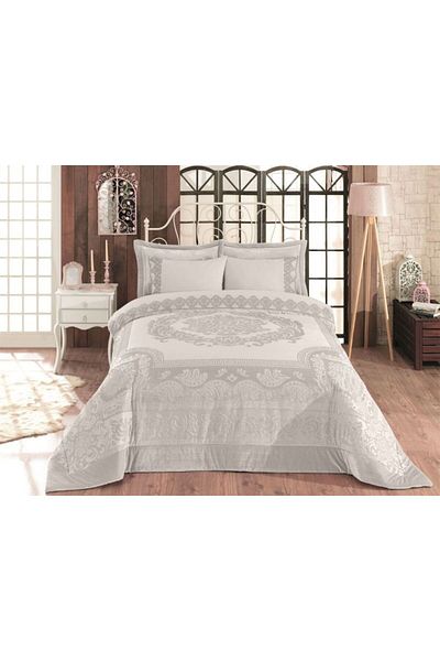 In House Dantelle | 8 Pieces Comforter set - King - 260x240 cm -  Grey