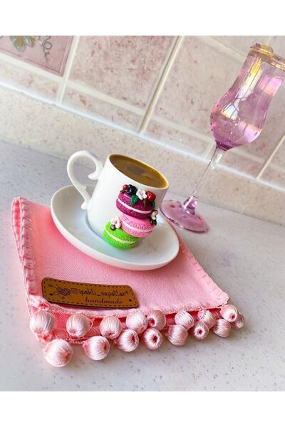 NehiripekHome Ponpon Kokteyl Bardak Altlığı Peçete