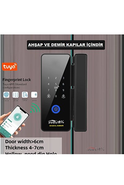 Kalite AKILLI KAPI KİLİDİ AHŞAP VE DEMİR KAPILAR İÇİN UYGUNDUR-CAM KAPIYA UYG...