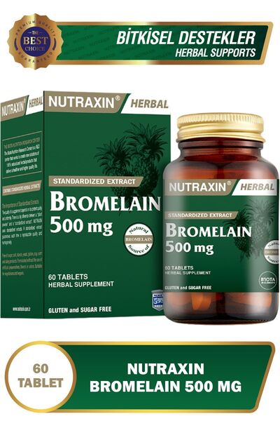 Nutraxin Bromelain 60 Adet Tablet 500 Mg