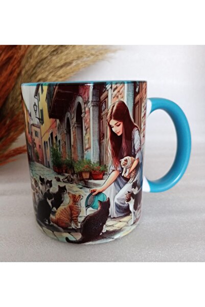 Vintage print oversized mug