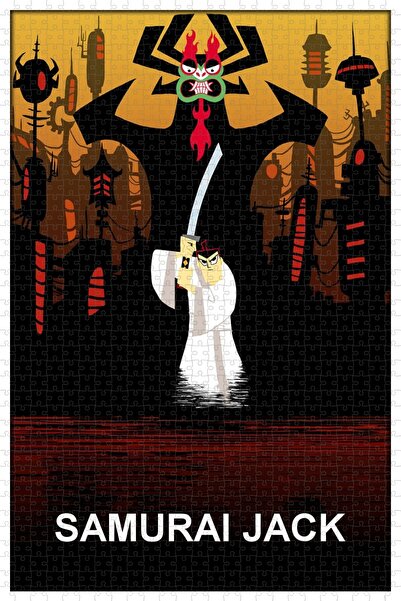 Jeronkarji Samurai Jack (2001) Film Posterinin 1000 Parça Puzzle Yapbozu