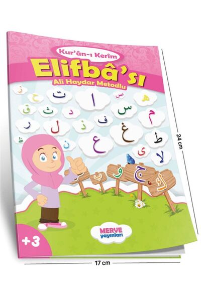 Merve Yayınları Ali Haydar Metodlu Kuranı Kerim Elifbası (PEMBE)
