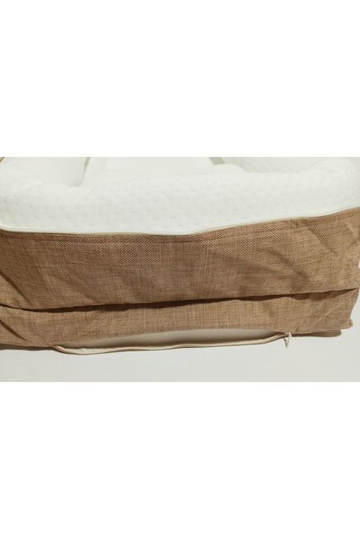 Nisababy Nisa Baby Design Gray Sleeping Elephant Playmate and Reflux Bed with Bag Brown