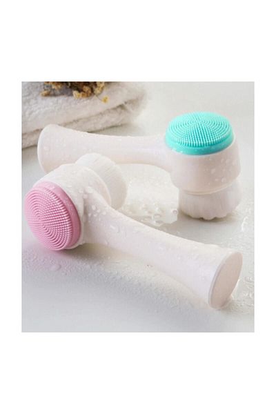 HERFİE Double Sided Skin Cleansing Brush and Silicone Blackhead Removal Apparatus