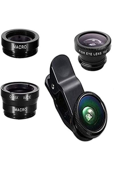 ÖzSima Balık Gözü Lens Fish Eye 3 Wide Geniş Açılı Makro Telefon Lensi