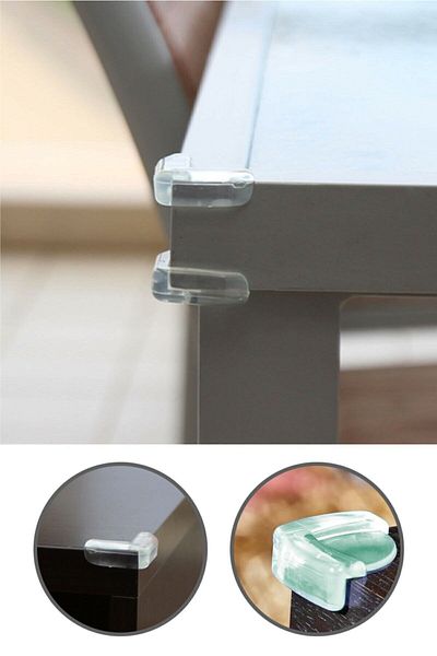 HERFİE 4-Piece Table Coffee Table Decorative Corner Protector Baby Child Protector