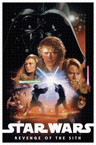 Jeronkarji Star Wars: Episode III - Revenge of the Sith (2005) Film Posterinin 1000 Parça Puzzle Yapboz w1