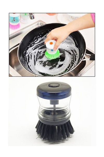 ÖzSima Practical Dish Bath Brush Dish Bath Brush with Detergent Tank