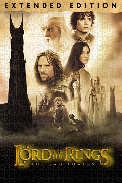 Jeronkarji Yüzüklerin Efendisi: The Two Towers (2002) v3 Film Posterinin 1000 Parça Puzzle Yapbozu