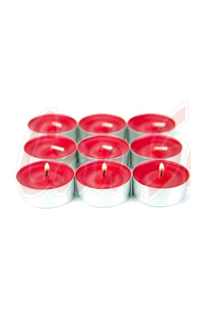 Genel Markalar 50'li Mini Yuvarlak Tealight Kırmızı Mum