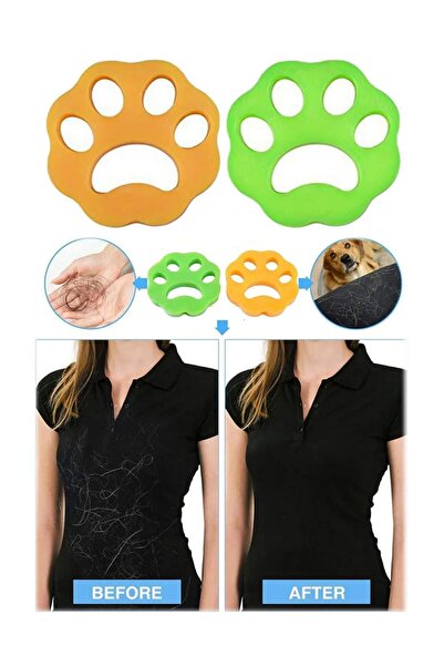 HERFİE 2 Adet Pati Şeklinde Yıkanabilir Çamaşır Makinesi İçi Tüy İp Tiftik Kı...