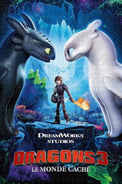 Jeronkarji Ejderhanı Nasıl Eğitirsin : The Hidden World (2019) Film Posterinin 1000 Parça Puzzle Yapbozu